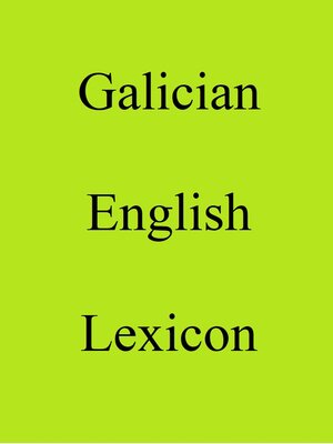 cover image of Galician English Lexicon